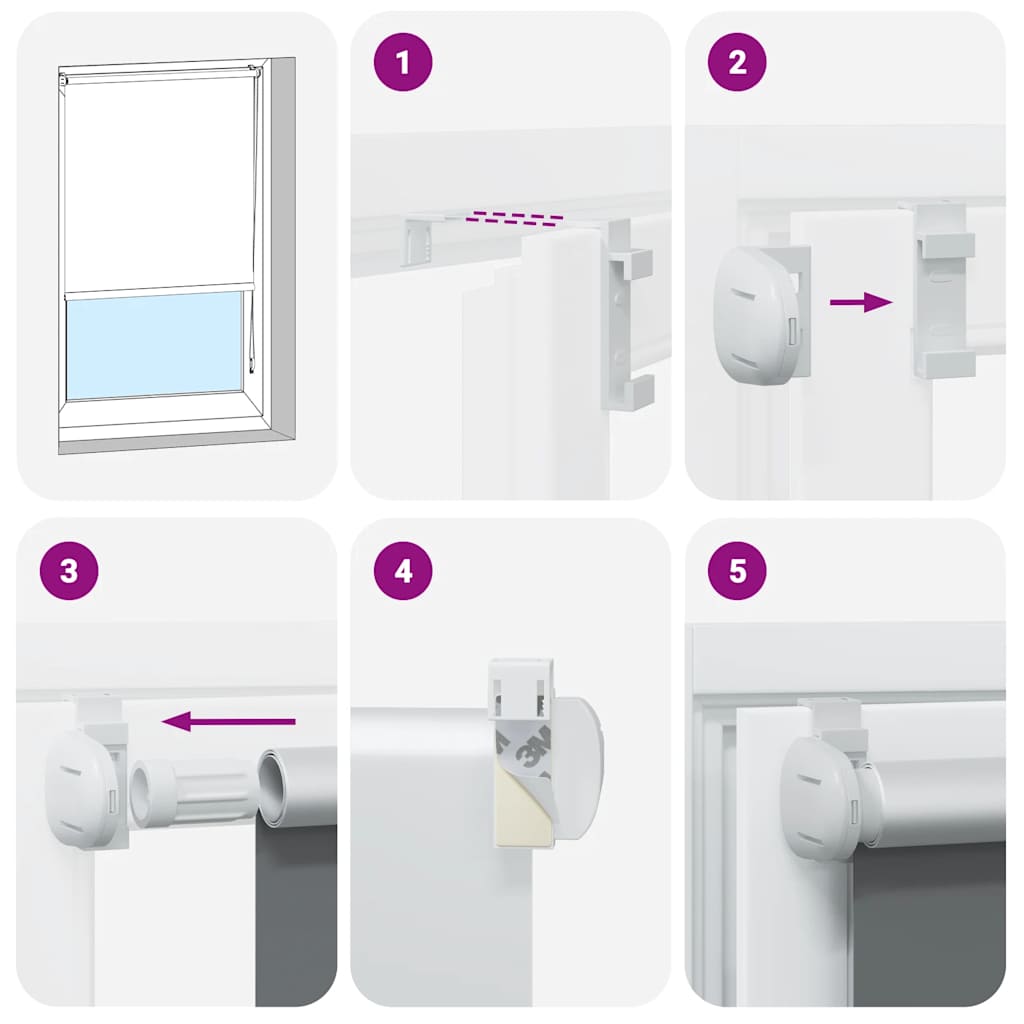 Roller Blind Blackout 140 x 230 cm White